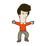 comic cartoon startled man N13