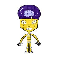 comic cartoon weird robot N2