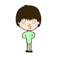 comic cartoon whistling boy N3