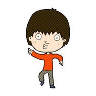 comic cartoon impressed boy pointing N3