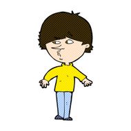 comic cartoon suspicious man looking over shoulder N3