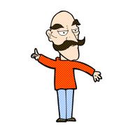 comic cartoon old man telling story N2