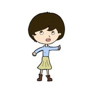 comic cartoon woman asking question N7