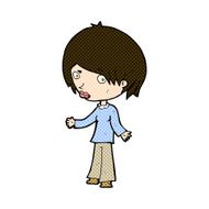 comic cartoon confused woman N19