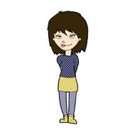comic cartoon happy woman N50