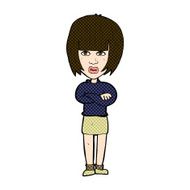 comic cartoon annoyed woman N39