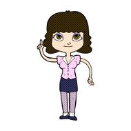 comic cartoon woman with idea N53