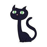 comic cartoon black cat N4
