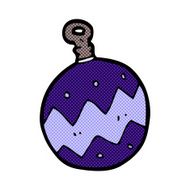comic cartoon christmas bauble N3