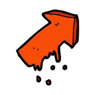 comic cartoon slimy pointing arrow symbol N3
