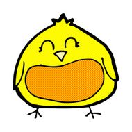 comic cartoon fat bird N6