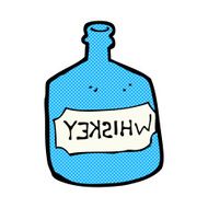 comic cartoon old whiskey bottle N4