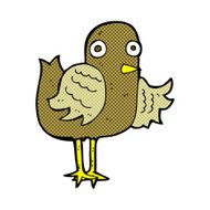 comic cartoon bird waving wing N3