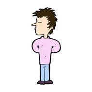 comic cartoon man ignoring N3