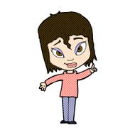 comic cartoon woman with idea N54