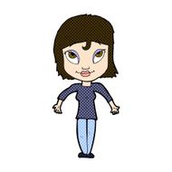 comic cartoon girl shrugging shoulders N8