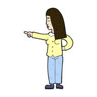 comic cartoon woman pointing N44