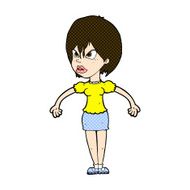 comic cartoon annoyed woman N40