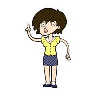 comic cartoon woman with question N3
