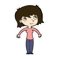 comic cartoon woman shrugging N13