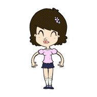 comic cartoon happy pretty woman N3