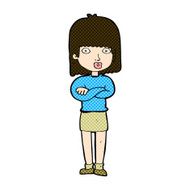 comic cartoon impatient woman N3