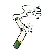 comic cartoon broken marijuana cigarette