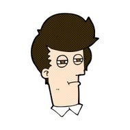 comic cartoon man with narrowed eyes N3