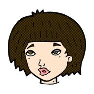 comic cartoon bored looking woman N3