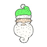 comic cartoon grim santa face N3
