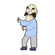 comic cartoon angry old man N31
