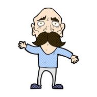 comic cartoon worried old man N5