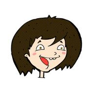 comic cartoon happy girl N18