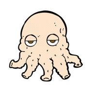 comic cartoon alien squid face N7