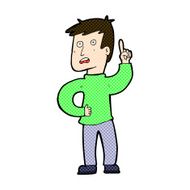 comic cartoon boy with idea N17