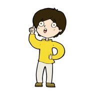 comic cartoon boy with idea N18