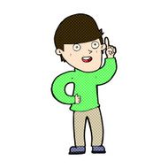 comic cartoon boy with idea N19
