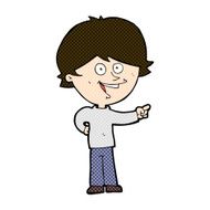 comic cartoon boy laughing and pointing N3