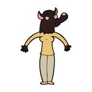 comic cartoon friendly werewolf woman N2