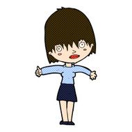 comic cartoon curious woman N14