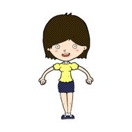 comic cartoon happy woman N51