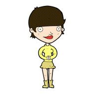 comic cartoon friendly woman N16