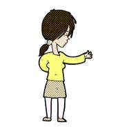 comic cartoon woman gesturing N7