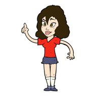 comic cartoon pretty woman with idea N17