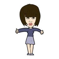 comic cartoon annoyed woman N42