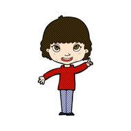 comic cartoon woman with idea N55