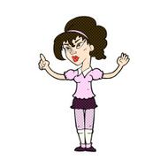 comic cartoon woman with idea N56