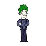 comic cartoon happy vampire man N7