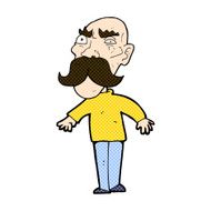 comic cartoon angry old man N32