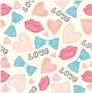 vector seamless wedding valentine hipster hand drawn cute doodle
